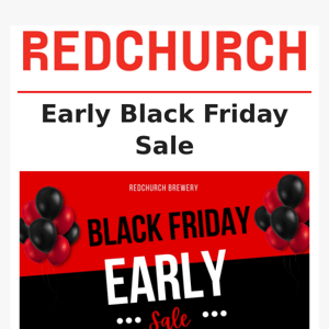 50% Off Redchurch beer this Black Friday!