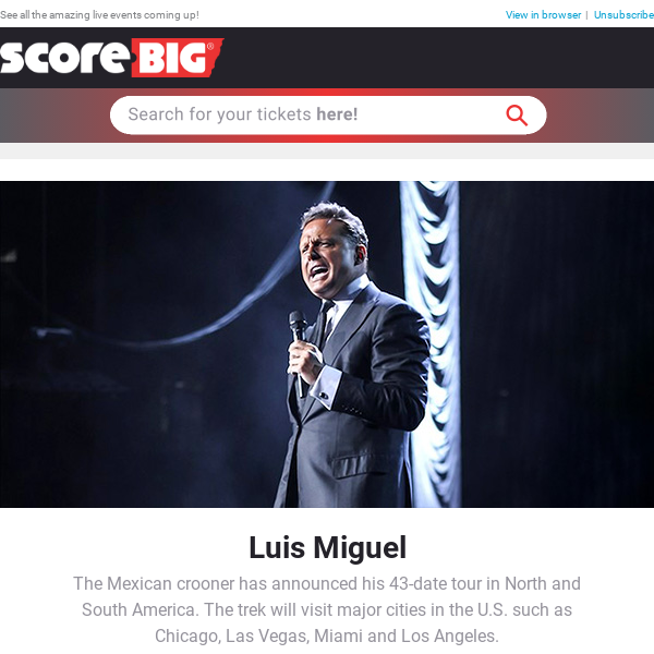 Luis Miguel / Aerosmith / Karol G / Outlaw Music Festival / And More!