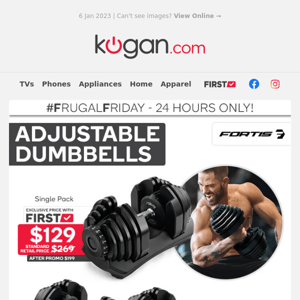 #FF: 2-Pack Adjustable Dumbbell Set $199 (Rising to $259 Tonight!)