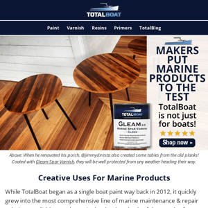 Creative Uses For Marine Products