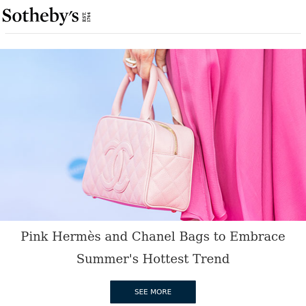Just Dropped: Pink Hermès and Chanel Bags to Embrace Summer's Hottest Trend  - Sotheby's