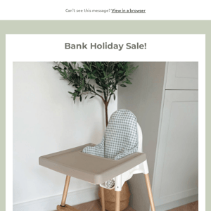 Bank Holiday Sale!