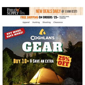 🏕️Coghlan's Gear: Buy 10+ get extra 25% off