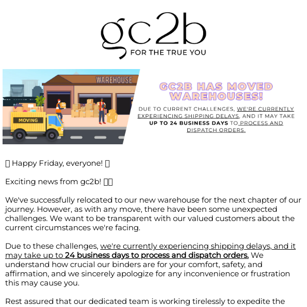 🌈 Happy Friday, everyone! 🌈  Exciting news from gc2b! 🚚📦