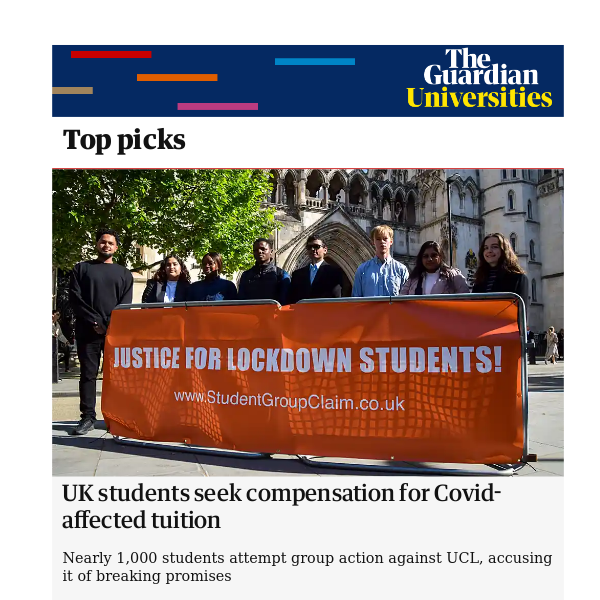 Guardian Universities: UK students seek compensation for Covid-affected tuition