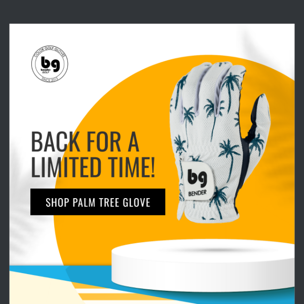 Palm Tree Glove: back in stock for a limited time! 🌴