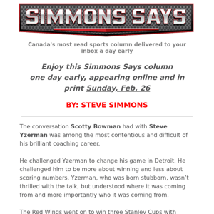 SIMMONS SAYS: Road trips won't be the same without Steve Buffery
