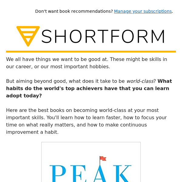 🏆 How to Be World-Class at Your Most Vital Skills | 📚 Shortform's Best Books