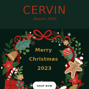 Christmas CERVIN: Unique, the new Havana couture stocking in 30 denier