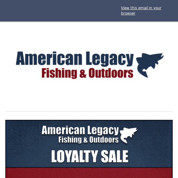 Its Your LAST DAY to Get 20% Off! - American Legacy Fishing Co