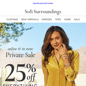 Private Sale: 25% off everything!
