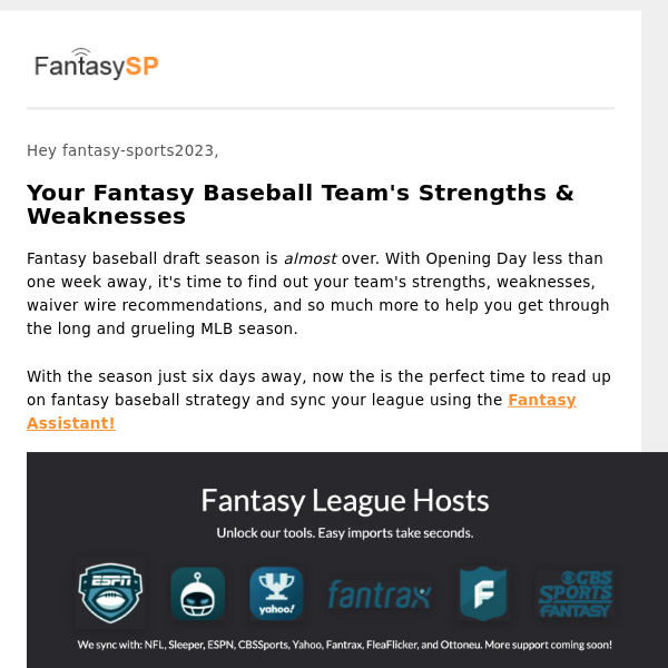 Draft Season Is Almost Over! Evaluate Your Team & Get Ready For Opening Day!