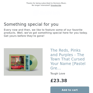 OUT NOW! The Reds, Pinks and Purples - The Town That Cursed Your Name [Pastel Green Vinyl]