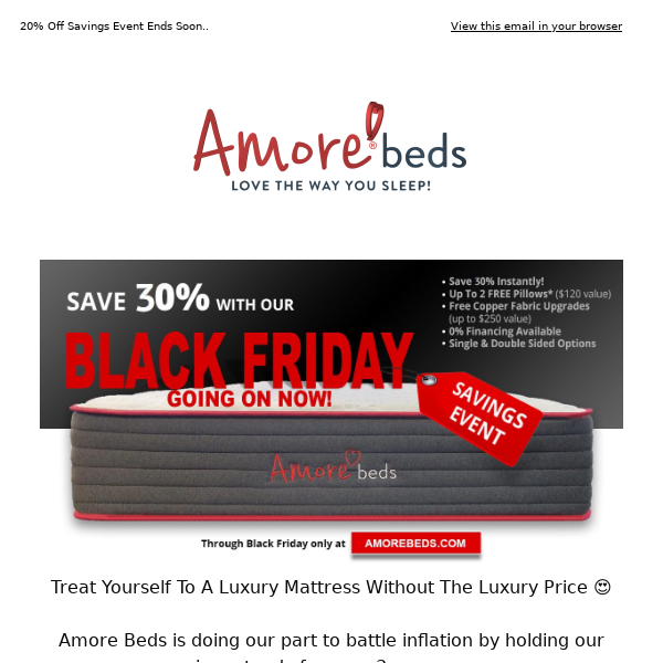 Amore Beds Black Friday Starts NOW! 😍