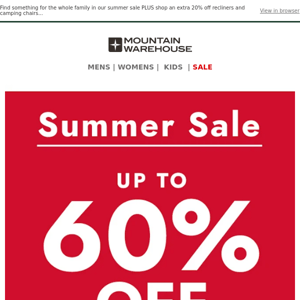 Up To 60% Off In Our Summer Sale