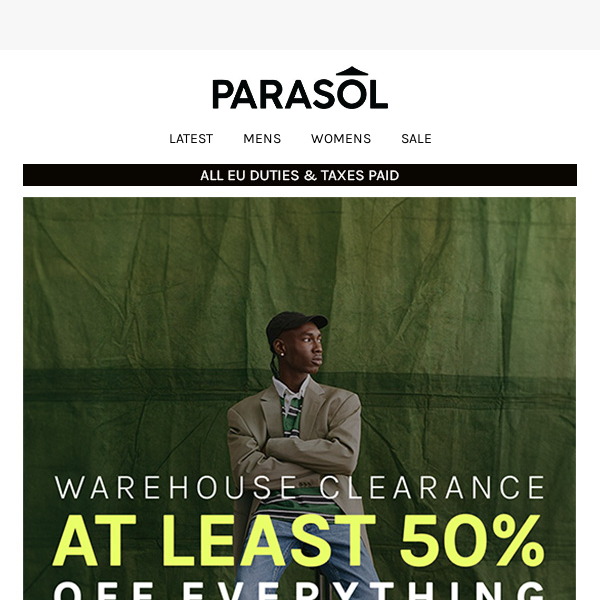 Warehouse Clearance | At Least 50% Off Everything