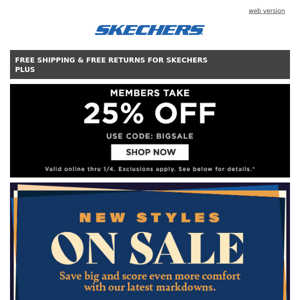 Update your style while saving big - Skechers
