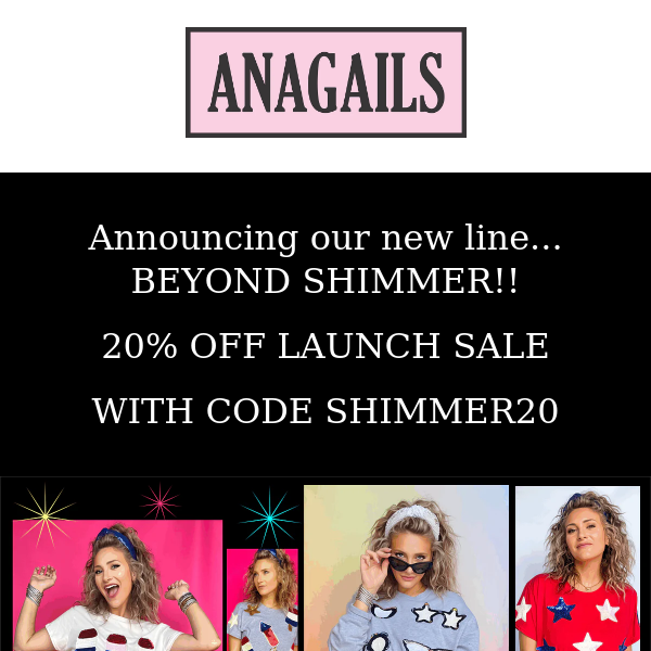 20% off launch sale!! code- SHIMMER20