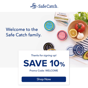 Welcome to Safe Catch - Save 10% + Free Shipping!