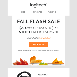 Hurry - Fall Flash Sale ends Today