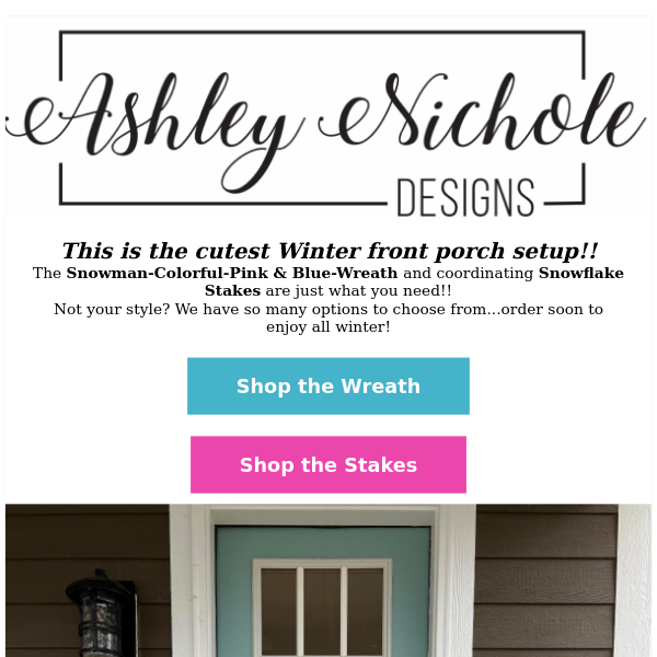 This is the cutest Winter front porch setup!! LOOK & see!!