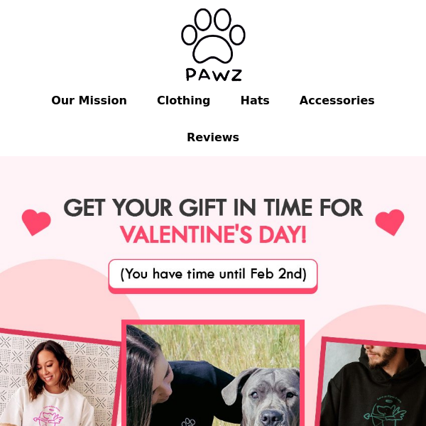 Get your gift in time for Valentine's Day!