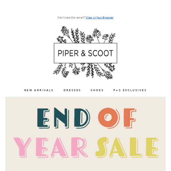 📣 END OF YEAR SALE 📣