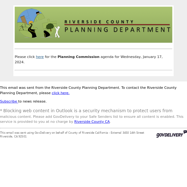 January 17, 2024 Planning Commission Agenda - Riverside County Probation