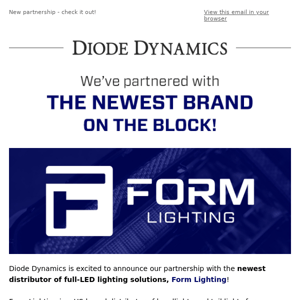 Announcing our partnership with FORM LIGHTING!