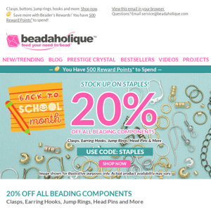 20% Off All Your Beading Essentials! This Week Only