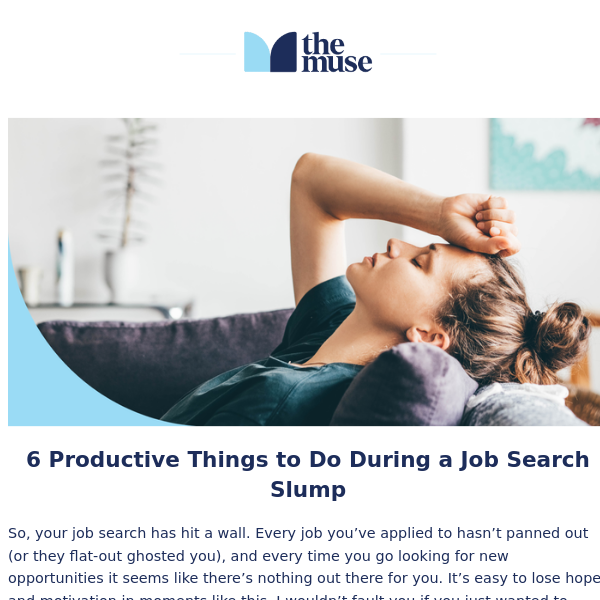 6 to-dos during a job search slump