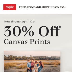 Incoming: 30% off Canvas Prints