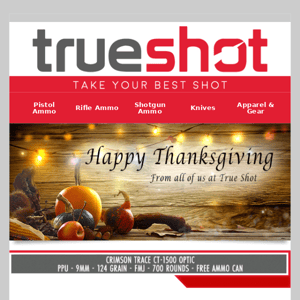 🦃 Happy Thanksgiving from True Shot