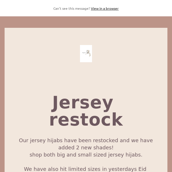 Jersey restock