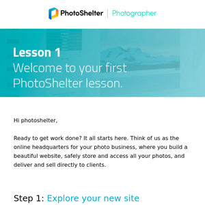 Your PhotoShelter Trial - Lesson 1: Upload & Design