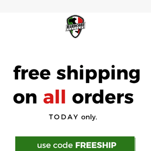 FREE Shipping on all orders - today only!