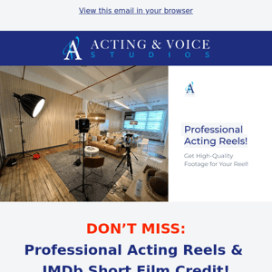  Need an Acting Reel?