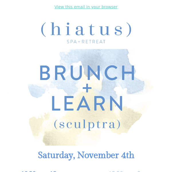 ⏰ Still Time! FREE Sculptra Brunch + Learn - Sign up today!