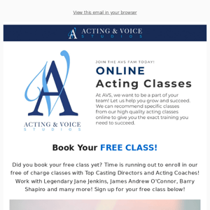  Book Your FREE CLASS!