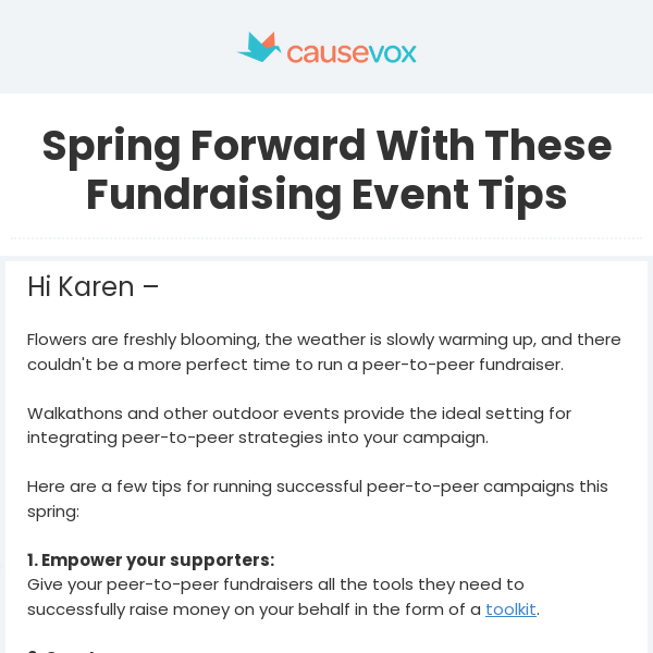 Spring Forward with These Fundraising Event Tips