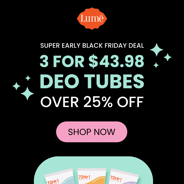 Cream Tubes are 3 for $44! (AKA over $15 off)