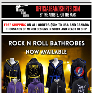 ⚡️ Finally! Rock N Roll Bathrobes (and 15% off)