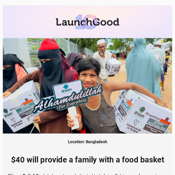 Give a food pack to a Rohingya family 💝