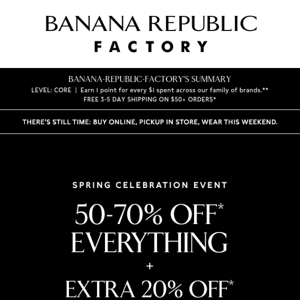 50-70% off event-ready dresses + an extra 20%
