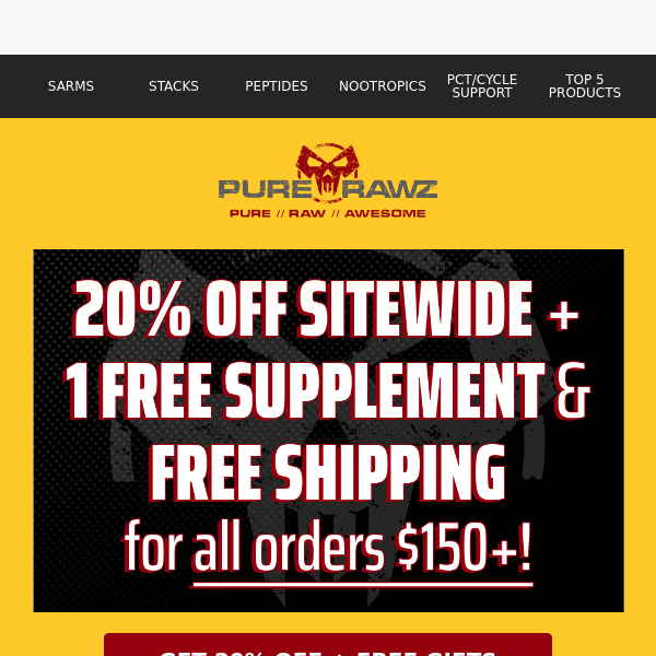 📣 20% OFF + FREE Supplement + FREE Shipping