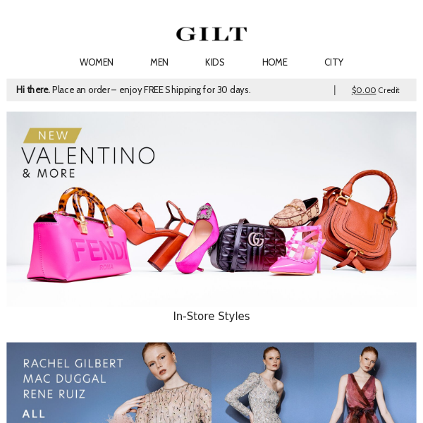 New Valentino & More Women’s | New Rachel Gilbert, Mac Duggal & Rene Ruiz All 50 – 80% Off