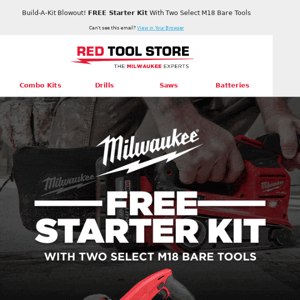 FREE Starter Kit with These Milwaukee Bare Tools