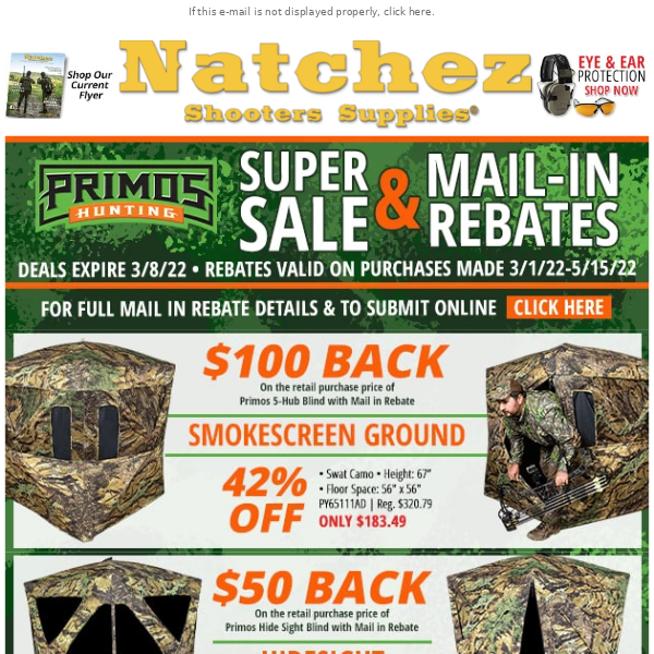 Primos Super Sale Mail in Rebates Natchez