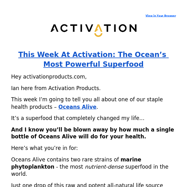 The Ocean’s Most Powerful Superfood…