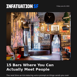 15 Bars Where You Can Actually Meet People